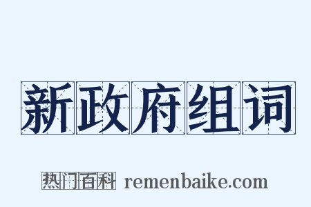 新政府组词是什么意思的图片